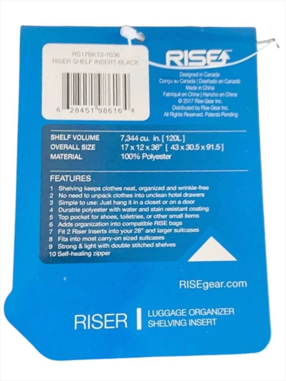 RISE Gear Riser Hanging Travel Shelves (Set of 2) - Black NWOT - Picture 14 of 15